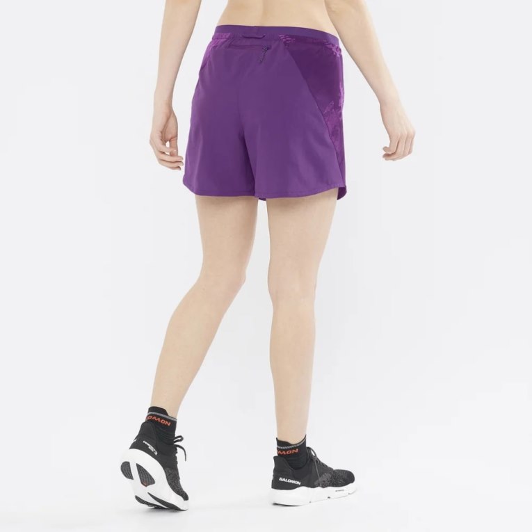 Purple Salomon Cross 5'' Women's Running Shorts | IE KF8657